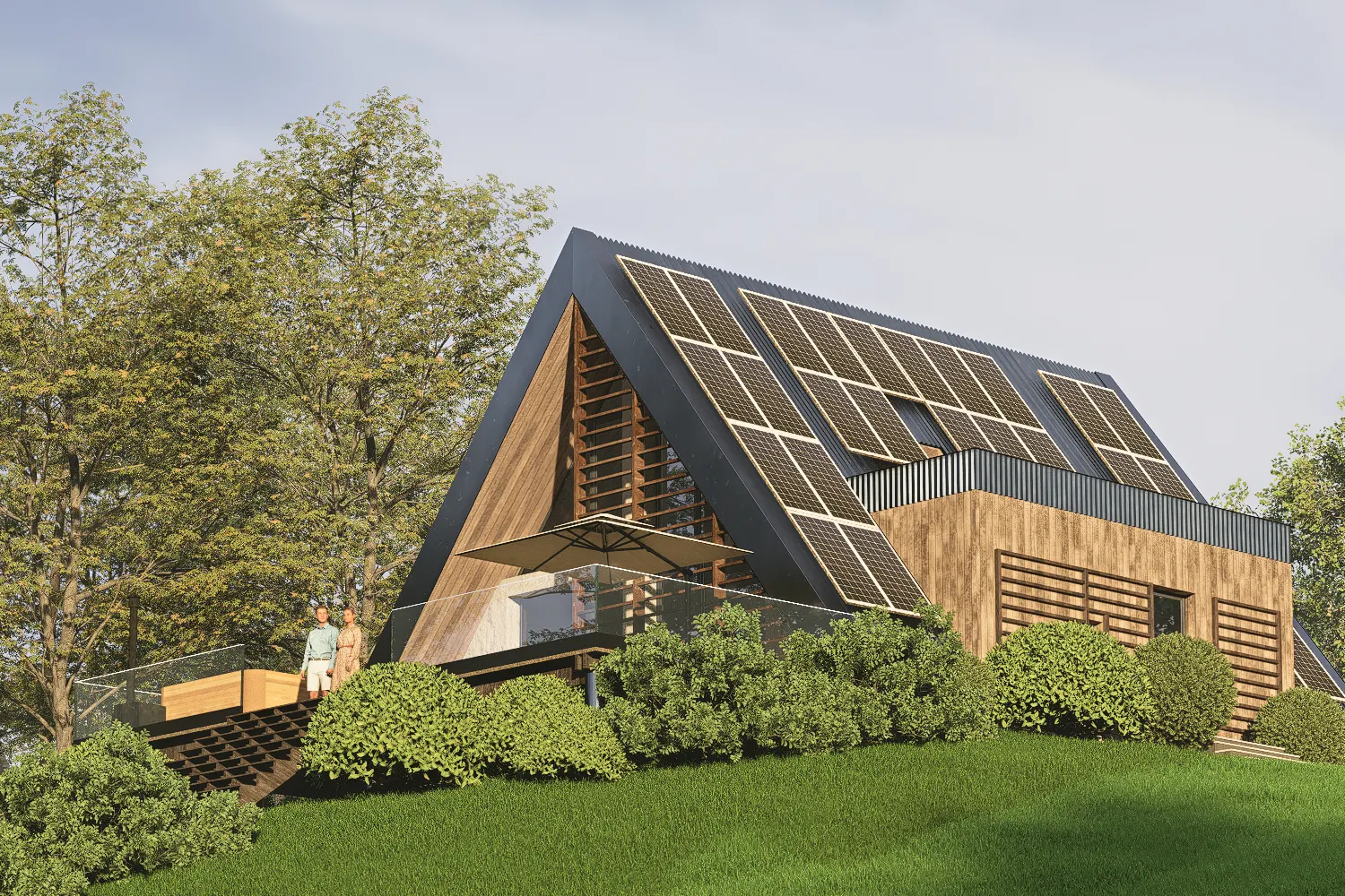 Eco-Frame Plus — casă A-frame